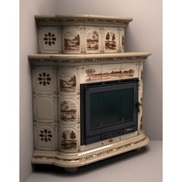 Каминная облицовка КимрПечь Прованс угловая двухъярусная Деревня